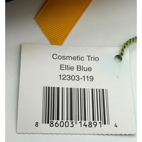 Vera Bradley Ellie Blue Floral Cosmetic Bag Trio Three Piece Set--New With Tags - Picture 3 of 11